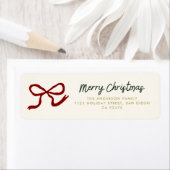 Bow Kerst Retouradres Etiket (Insitu)