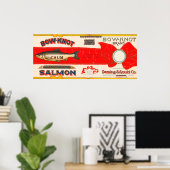 Bow Knot Brand Salmon Label Poster (Thuiskantoor)