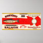 Bow Knot Brand Salmon Label Poster (Voorkant)