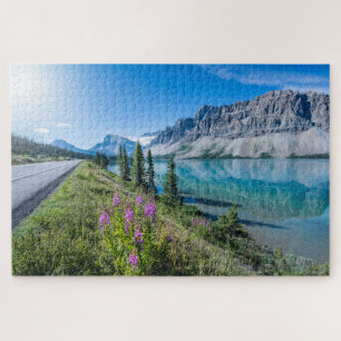 Bow Lake Banff Canadese Rockies Reflecties Legpuzzel