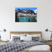 Bow Lake, Banff NP, Alberta Canvas Afdruk (Insitu (Slaapkamer))