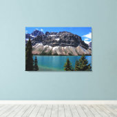 Bow Lake, Banff NP, Alberta Canvas Afdruk (Insitu (Houten vloer))