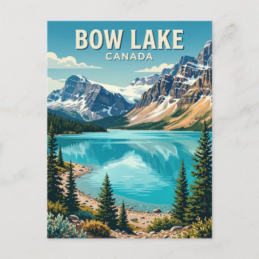 Bow Lake Canada Briefkaart (Voorkant)