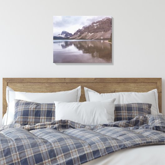 Bow Lake Canvas Afdruk (Insitu (Slaapkamer))