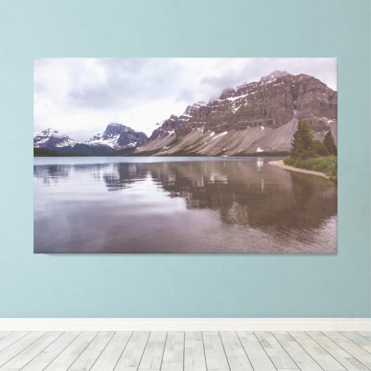 Bow Lake Canvas Afdruk (Insitu (Houten vloer))