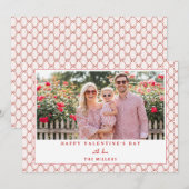 Bow Landscape Happy Valentine's Day Photo Card Feestdagenkaart (Voorkant / Achterkant)