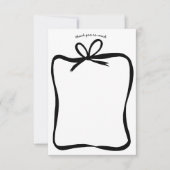 Bow Lint Lijst Elegant Vrijgezellenfeest CUSTOM Bedankkaart (Voorkant)