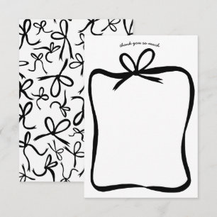 Bow Lint Lijst Elegant Vrijgezellenfeest CUSTOM Bedankkaart