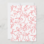 Bow Lint Lijst Elegant Vrijgezellenfeest CUSTOM Kaart (Achterkant)