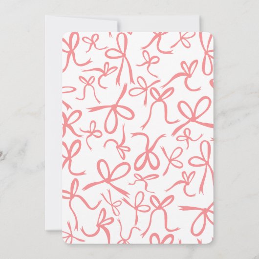 Bow Lint Lijst Elegant Vrijgezellenfeest CUSTOM Kaart (Achterkant)