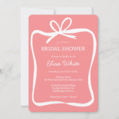 Bow Lint Lijst Elegant Vrijgezellenfeest CUSTOM Kaart (Voorkant)