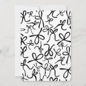 Bow Lint Lijst Elegant Vrijgezellenfeest CUSTOM Kaart (Achterkant)