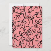 Bow Lint Lijst Elegant Vrijgezellenfeest CUSTOM Kaart (Achterkant)