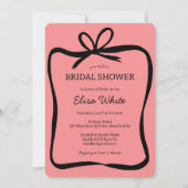 Bow Lint Lijst Elegant Vrijgezellenfeest CUSTOM Kaart (Voorkant)