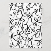 Bow Lint Lijst Elegant Vrijgezellenfeest CUSTOM Menu (Achterkant)