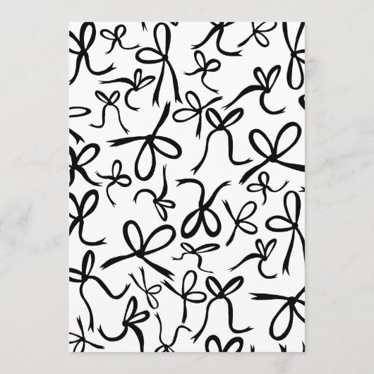 Bow Lint Lijst Elegant Vrijgezellenfeest CUSTOM Menu (Achterkant)