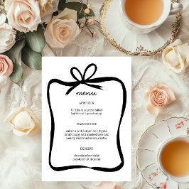 Bow Lint Lijst Elegant Vrijgezellenfeest CUSTOM Menu