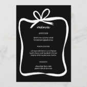 Bow Lint Lijst Elegant Vrijgezellenfeest CUSTOM Menu (Voorkant)