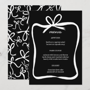 Bow Lint Lijst Elegant Vrijgezellenfeest CUSTOM Menu