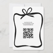 Bow Lint Lijst Vrijgezellenfeest CUSTOM QR Code Kaart (Achterkant)
