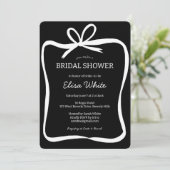 Bow Lint Lijst Vrijgezellenfeest CUSTOM QR Code Kaart (Staand voorkant)