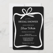 Bow Lint Lijst Vrijgezellenfeest CUSTOM QR Code Kaart (Voorkant)