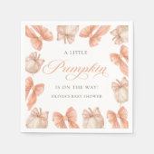 Bow Little Pumpkin Baby shower servetten (Voorkant)