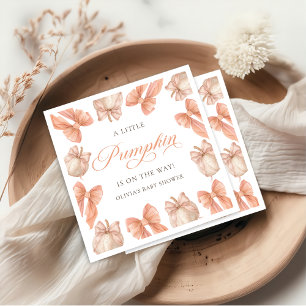 Bow Little Pumpkin Baby shower servetten