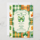 Bow Lucky Little Shamrock Baby shower Kaart (Voorkant)