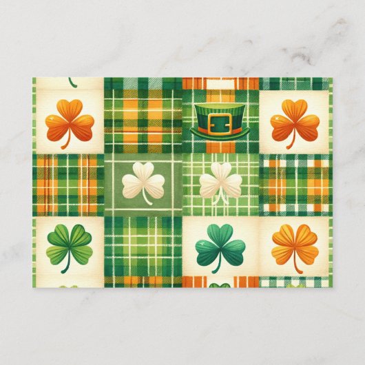 Bow Lucky Little Shamrock Diapper Raffle Informatiekaartje (Achterkant)