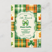Bow Lucky Little Shamrock Diapper Raffle Informatiekaartje (Voorkant)