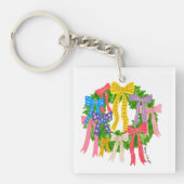 Bow Merry And Bright Christmas  Sleutelhanger (voorkant)