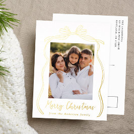  Bow Merry Christmas Foto Folie Feestdagen Briefkaart