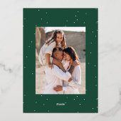  Bow Merry Christmas Green 2 Foto Folie Feestdagenkaart (Achterkant)