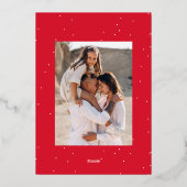  Bow Merry Christmas Red 2 Foto Folie Feestdagenkaart (Achterkant)