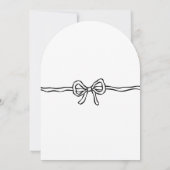 Bow Modern Script Vrijgezellenfeest bedankkaart Kaart (Achterkant)