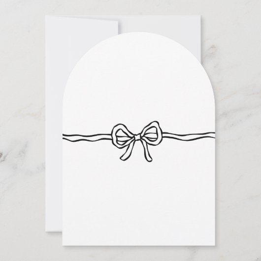 Bow Modern Script Vrijgezellenfeest bedankkaart Kaart (Achterkant)