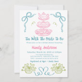 Bow Multicolored Hand Drawn Tea Vrijgezellenfeest Kaart (Voorkant)