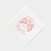 Bow Naam in Script Congrats Afstudeerder Folie Servetten (Rechts)