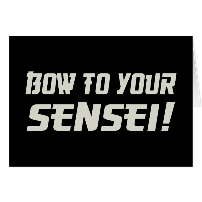 Bow naar je Sensei! (Voorkant Horizontaal)