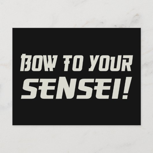 Bow naar je Sensei! Briefkaart (Voorkant)