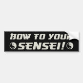 Bow naar je Sensei! Bumpersticker (Voorkant)