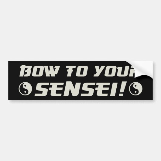 Bow naar je Sensei! Bumpersticker (Voorkant)