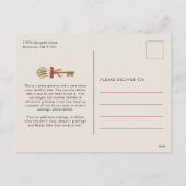 Bow New Home Vakantie Bewegende Aankondiging Brief (Achterkant)