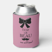 Bow of Beau Geslacht onthullen baby shower koelbox Blikjeskoeler (Blikje Voorkant)