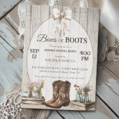 Bow of Boots rustieke boho Gender reveal party Kaart