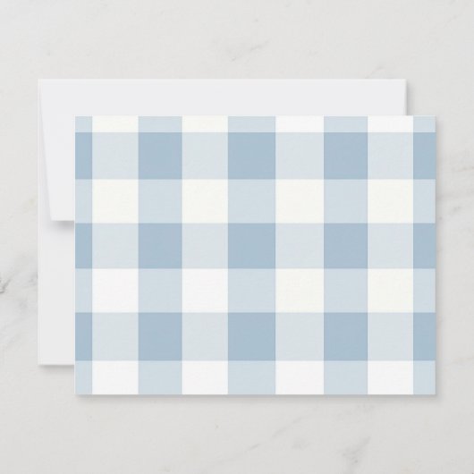 Bow One Silly Goose 1st Birthday Blue Gingham Bedankkaart (Achterkant)