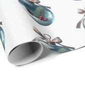  Bow & Ornament Kerstcadeau Wrap Cadeaupapier (Rol Hoek)