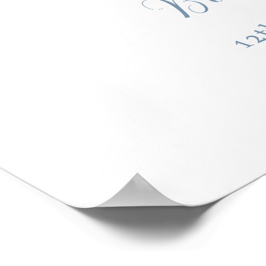 Bow Pacifier Baseball Sport Baby Shower Welcome  Poster (Hoek)