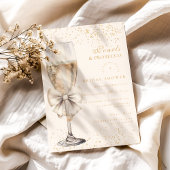 Bow Parels en Prosecco Vrijgezellenfeest Kaart